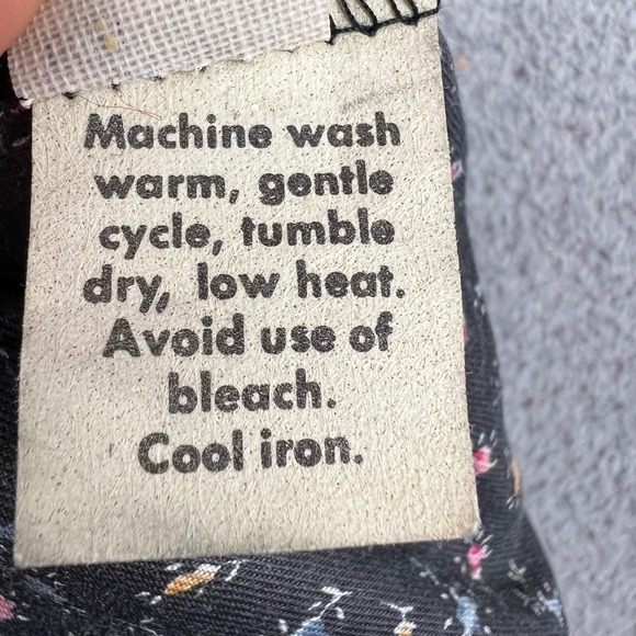 Vintage 70s Floral Paisley Print Lace Up Midi Dress Multi Puff Sleeve 10 - Picture 10 of 11